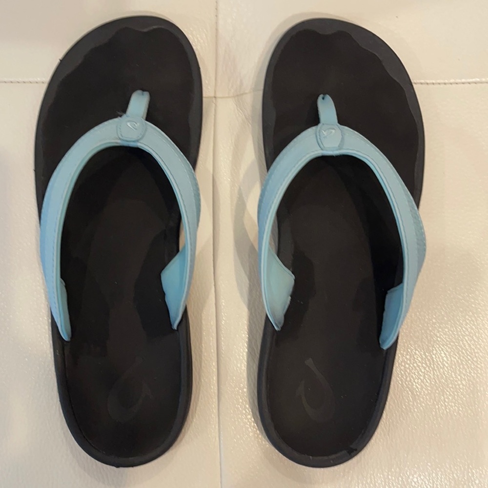 OHANA WOMENS SEA GLASS COLOR FLIP FLOP SANDALS SIZE 11 M WET/DRY TRACTION